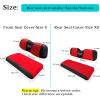 image10L0L Golf Cart Front Rear Seat Cover Set for EZGO TXT RXV ampamp Club Car DS 2000upFlat Backrest Made w 3D Air Mesh Polyester Fabric Breathable WashableRed  Black