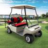 image10L0L Golf Cart Front Rear Seat Cover Set for EZGO TXT RXV ampamp Club Car DS 2000upFlat Backrest Made w 3D Air Mesh Polyester Fabric Breathable WashableRed  Black