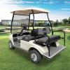 image10L0L Golf Cart Front Rear Seat Cover Set for EZGO TXT RXV ampamp Club Car DS 2000upFlat Backrest Made w 3D Air Mesh Polyester Fabric Breathable WashableGrey  Black