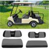 image10L0L Golf Cart Front Rear Seat Cover Set for EZGO TXT RXV ampamp Club Car DS 2000upFlat Backrest Made w 3D Air Mesh Polyester Fabric Breathable WashableGrey  Black