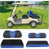 image10L0L Golf Cart Front Rear Seat Cover Set for EZGO TXT RXV ampamp Club Car DS 2000upFlat Backrest Made w 3D Air Mesh Polyester Fabric Breathable WashableBlack  Blue