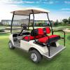 image10L0L Golf Cart Front Rear Seat Cover Set for EZGO TXT RXV ampamp Club Car DS 2000upFlat Backrest Made w 3D Air Mesh Polyester Fabric Breathable WashableRed  Black
