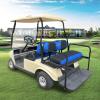 image10L0L Golf Cart Front Rear Seat Cover Set for EZGO TXT RXV ampamp Club Car DS 2000upFlat Backrest Made w 3D Air Mesh Polyester Fabric Breathable WashableBlack  Blue