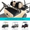 image10L0L Golf Cart Front Rear Seat Cover Set for EZGO TXT RXV ampamp Club Car DS 2000upFlat Backrest Made w 3D Air Mesh Polyester Fabric Breathable WashableBlack  Beige