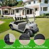 image10L0L Golf Cart Front Seat Covers for Yamaha G2G9G16G19G22 ampamp Club Car DS Pre2000  Breathable Polyester Mesh Washable AntiScratch  OEM Replacement ToolFree InstallationBlackBeige