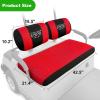 image10L0L Golf Cart Front Seat Covers for Yamaha G2G9G16G19G22 ampamp Club Car DS Pre2000  Breathable Polyester Mesh Washable AntiScratch  OEM Replacement ToolFree InstallationBlackRed