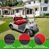 image10L0L Golf Cart Front Seat Covers for Yamaha G2G9G16G19G22 ampamp Club Car DS Pre2000  Breathable Polyester Mesh Washable AntiScratch  OEM Replacement ToolFree InstallationBlackRed