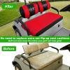 image10L0L Golf Cart Front Seat Covers for Yamaha G2G9G16G19G22 ampamp Club Car DS Pre2000  Breathable Polyester Mesh Washable AntiScratch  OEM Replacement ToolFree InstallationBlackRed