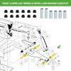 image10L0L Golf Cart Repair Bushing Kits  Golf Cart Front Rear End Repair Bushing Kits for Club Car DS 1993 Up  Front Suspension UpperLower Rear Kit with Leaf Spring Bushings Sleeve Kit