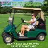 image10L0L Golf Cart Seat Belts Set of 2 Retractable 42 Belt Kit Fits Most Golf Carts