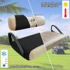 image10L0L Golf Cart Seat Covers for EZGO TXT RXV ampamp Club Car DS 2000up Breathable Air Mesh Fabric Washable  Red BlackBlackBeige