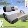 image10L0L Golf Cart Seat Covers for EZGO TXT RXV ampamp Club Car DS 2000up Breathable Air Mesh Fabric Washable  Red BlackGrayBlack
