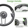 image10L0L Golf Cart Steering Wheel Universal Design Fit Yamaha EZGO RXV ampamp TXT Club Car DS Club Car Precedent Tempo Most Golf CartCoal black