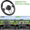 image10L0L Golf Cart Steering Wheel Universal Design Fit Yamaha EZGO RXV ampamp TXT Club Car DS Club Car Precedent Tempo Most Golf CartCoal black