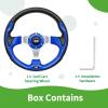 image10L0L Golf Cart Steering Wheel Universal Design Fit Yamaha EZGO RXV ampamp TXT Club Car DS Club Car Precedent Tempo Most Golf CartKlein Blue