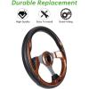 image10L0L Golf Cart Steering Wheel Universal Design Fit Yamaha EZGO RXV ampamp TXT Club Car DS Club Car Precedent Tempo Most Golf Cartchestnut brown