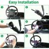 image10L0L Golf Cart Steering Wheel Universal Design Fit Yamaha EZGO RXV ampamp TXT Club Car DS Club Car Precedent Tempo Most Golf Cartcolor coal black