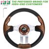 image10L0L Golf Cart Steering Wheel Universal Design Fit Yamaha EZGO RXV ampamp TXT Club Car DS Club Car Precedent Tempo Most Golf Cartdark brown