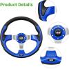 image10L0L Golf Cart Steering Wheel for Yamaha EZGO TXTRXVValor Club Car DSPrecedentOnwardTempo Golf CartsDark Blue