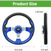 image10L0L Golf Cart Steering Wheel for Yamaha EZGO TXTRXVValor Club Car DSPrecedentOnwardTempo Golf CartsDark Blue