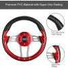 image10L0L Golf Cart Steering Wheel for Yamaha EZGO TXTRXVValor Club Car DSPrecedentOnwardTempo Golf CartsRed