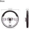 image10L0L Golf Cart Steering Wheel for Yamaha EZGO TXTRXVValor Club Car DSPrecedentOnwardTempo Golf CartsSilver