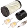 image10L0L Golf Cart Tune Up Kit for Club Car Precedent 2004UP with Kawasaki Engine Includes Air Oil Fuel Filter 102558201 1016467 102003201 Spark Plug BPR2ES