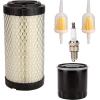 image10L0L Golf Cart Tune Up Kit for Club Car Precedent 2004UP with Kawasaki Engine Includes Air Oil Fuel Filter 102558201 1016467 102003201 Spark Plug BPR2ES
