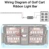 image10L0L Golf Cart Underglow LED Light Strip Kit 14 Modes Underbody Glow Neon Lighting with Wireless Remote Control Sound Active Water Resistant Flexible Tubes 126LEDs 86 Inch 2 Pack2 Pack