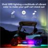 image10L0L Golf Cart Underglow LED Light Strip Kit 14 Modes Underbody Glow Neon Lighting with Wireless Remote Control Sound Active Water Resistant Flexible Tubes 126LEDs 86 Inch 2 Pack4 Pack