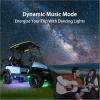 image10L0L Golf Cart Underglow LED Light Strip Kit 14 Modes Underbody Glow Neon Lighting with Wireless Remote Control Sound Active Water Resistant Flexible Tubes 126LEDs 86 Inch 2 Pack4 Pack