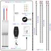 image10L0L Golf Cart Underglow LED Light Strip Kit 14 Modes Underbody Glow Neon Lighting with Wireless Remote Control Sound Active Water Resistant Flexible Tubes 126LEDs 86 Inch 2 Pack6 PackIncl 2 Pack Canopy Lights