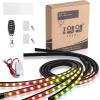 image10L0L Golf Cart Underglow LED Light Strip Kit 14 Modes Underbody Glow Neon Lighting with Wireless Remote Control Sound Active Water Resistant Flexible Tubes 126LEDs 86 Inch 2 Pack4 Pack