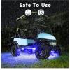 image10L0L Golf Cart Underglow LED Light Strip Kit 14 Modes Underbody Glow Neon Lighting with Wireless Remote Control Sound Active Water Resistant Flexible Tubes 126LEDs 86 Inch 2 Pack4 Pack