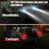 image10L0L Golf Cart Universal Deluxe Headlights and Tail Light Kits for Yamaha G29 2007UP Gas or Electric Carts with Turn Signals Switch Horn Brake Lights HarnessMust Input 12 Volts