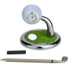 image10L0L Golf Pen Holder with Clock Unique Gifts for Men Mini Desktop Holder Compatible with Enthusiasts Funny Business Gifts Includes Pen Set of 2 Office Desk Accessories White