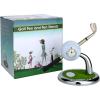 image10L0L Golf Pen Holder with Clock Unique Gifts for Men Mini Desktop Holder Compatible with Enthusiasts Funny Business Gifts Includes Pen Set of 2 Office Desk Accessories White