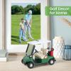 image10L0L Mini Golf Cart Alarm Clock LCD Display Calendar Golf Gifts for Men Fans Golfers Superior Race Souvenir NoveltyWhitegreen