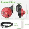 image10L0L Universal 12 Volt Golf Cart Horn Kit for Yamaha EZGO Club Car  Floor Mount Button Switch Golf Cart Street Legal Horn Kit