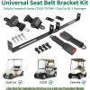 image10L0L Universal 2 Passenger Golf Cart Seat Belt Bracket Kit fit Yamaha EZGO TXTRXV Club Car DS Front Seat Retractable Seatbelts 42quot Long