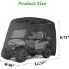 image10L0L Universal 24 Passenger Golf Cart Cover for Yamaha EZGO Club Car Waterproof Sunproof and DurableBlack