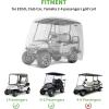image10L0L Universal 24 Passenger Golf Cart Cover for Yamaha EZGO Club Car Waterproof Sunproof and DurableSilver White