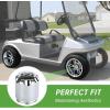 image10L0L Universal Golf Cart Chrome SS Wheel Center Covers for Yamaha EZGO Club Car Golf Cart Chrome Center Hub Caps Fits 8 10 12 Inch Wheels Pack of 4