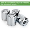 image10L0L Universal Golf Cart Chrome SS Wheel Center Covers for Yamaha EZGO Club Car Golf Cart Chrome Center Hub Caps Fits 8 10 12 Inch Wheels Pack of 4