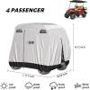 image10L0L Universal Golf Cart Cover 4 Passenger Golf Cart Storage Cover for EZGO Club Car Yamaha Rainproof Waterproof Sunproof Dustproof ProtectionSilver