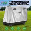 image10L0L Universal Golf Cart Cover 4 Passenger Golf Cart Storage Cover for EZGO Club Car Yamaha Rainproof Waterproof Sunproof Dustproof ProtectionSilver