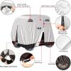image10L0L Universal Golf Cart Cover 4 Passenger Golf Cart Storage Cover for EZGO Club Car Yamaha Rainproof Waterproof Sunproof Dustproof ProtectionSilver