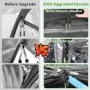 image10L0L Upgrade 4 Passengers Golf Cart Enclosure for Club Car Precedent  Short Roof Deluxe 600D Enhanced Waterproof Transparent Golf Cart Driving Rain Cover with 4 Heavy Duty Zippers