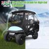 image10L0L Upgrade 4 Passengers Golf Cart Enclosure for Club Car Precedent  Short Roof Deluxe 600D Enhanced Waterproof Transparent Golf Cart Driving Rain Cover with 4 Heavy Duty Zippers