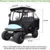 image10L0L Upgrade 4 Passengers Golf Cart Enclosure for Club Car Precedent  Short Roof Deluxe 600D Enhanced Waterproof Transparent Golf Cart Driving Rain Cover with 4 Heavy Duty Zippers